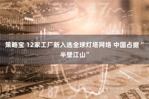 策略宝 12家工厂新入选全球灯塔网络 中国占据“半壁江山”
