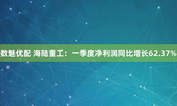 数魅优配 海陆重工：一季度净利润同比增长62.37%