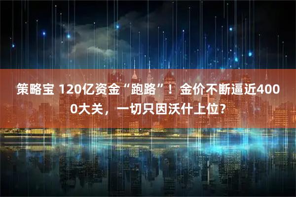 策略宝 120亿资金“跑路”!金价不断逼近4000大关,一切只因沃什上位?
